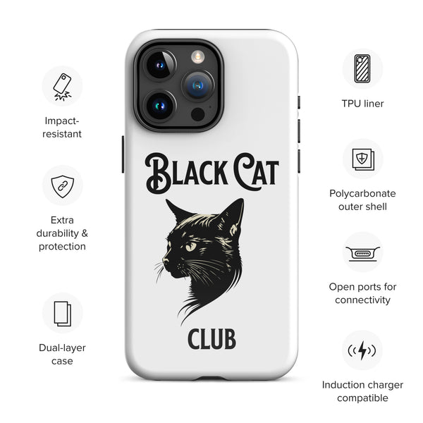 Black Cat Club Iphone Case